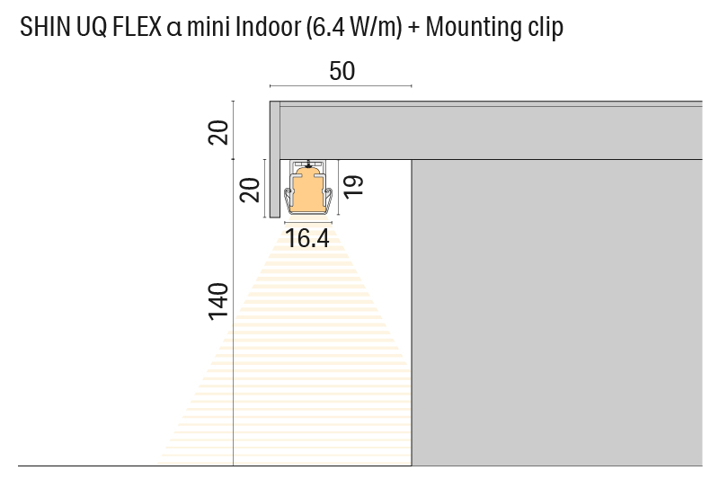 Luci SHIN UQ FLEX α mini Indoor Shelf lighting