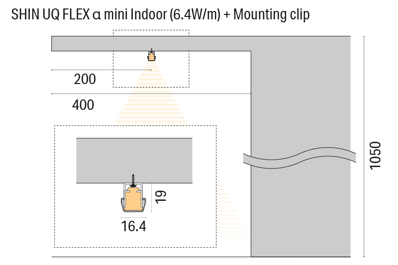 Luci SHIN UQ FLEX α mini Indoor Step light