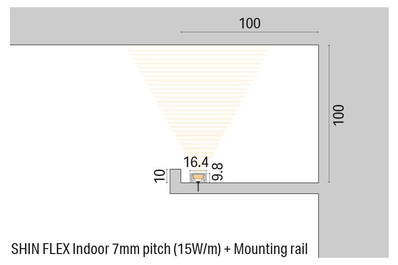 Luci SHIN FLEX Indoor Ceiling cove (Straight)