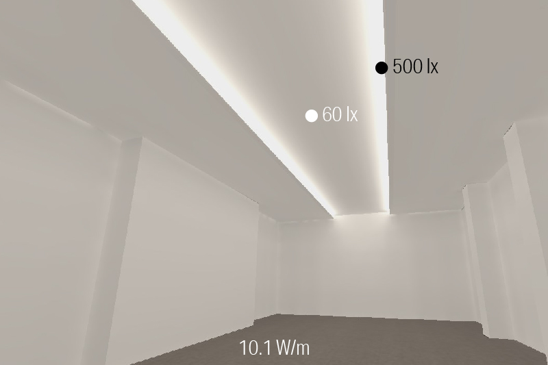 Luci SHIN RECTA Ceiling cove