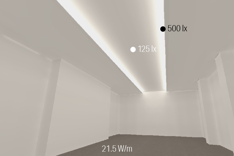 Luci SHIN RECTA Ceiling cove