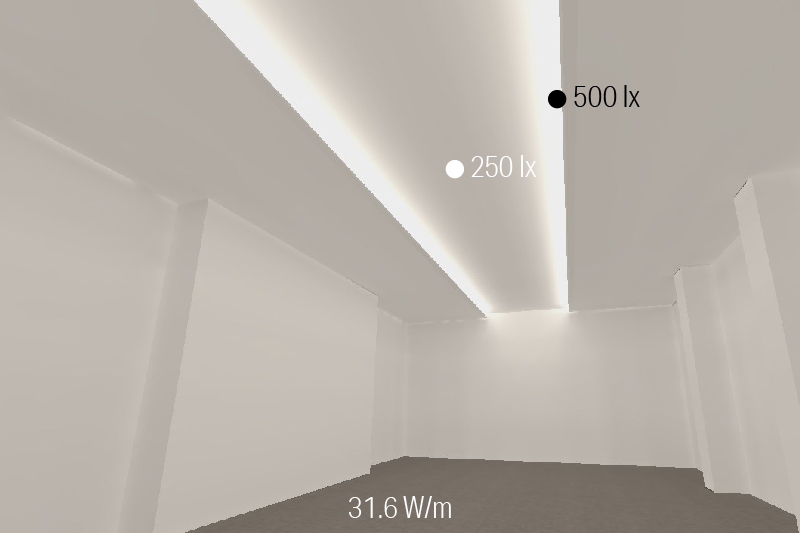 Luci SHIN RECTA Ceiling cove