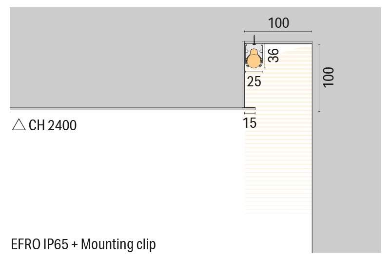 Luci EFRO Cornice (Wall indirect)