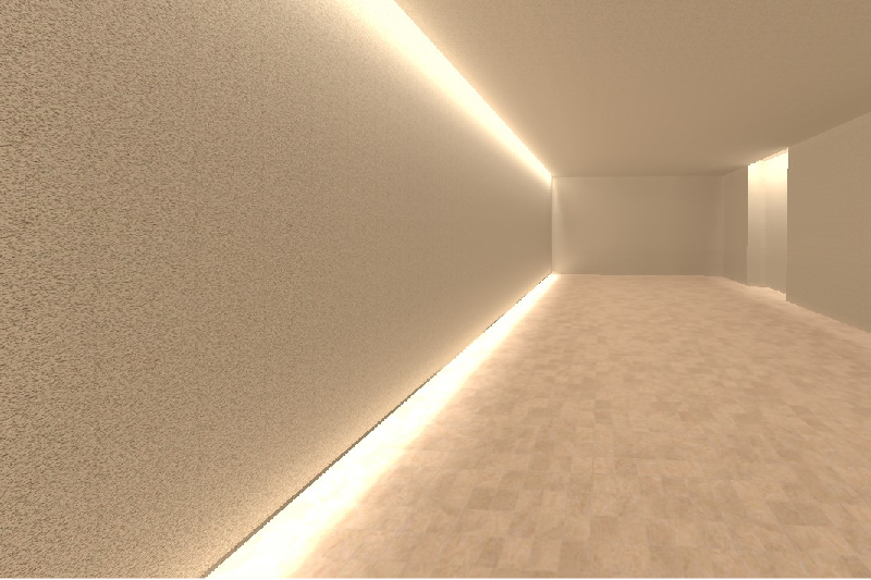 Luci SHIN silux wide Skirting, Foot light