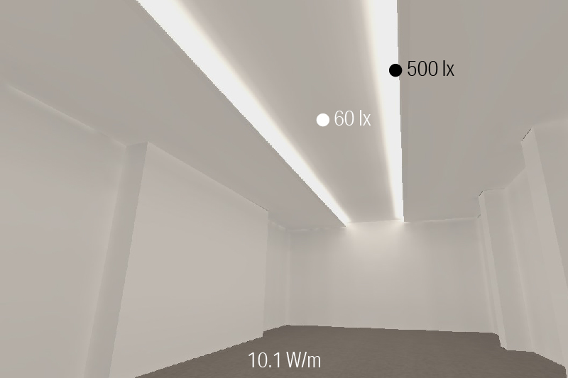 Luci SHIN silux wide Ceiling cove