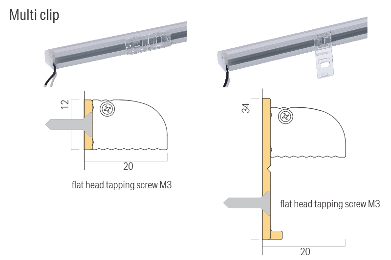 Luci SHIN silux wide Mounting Options