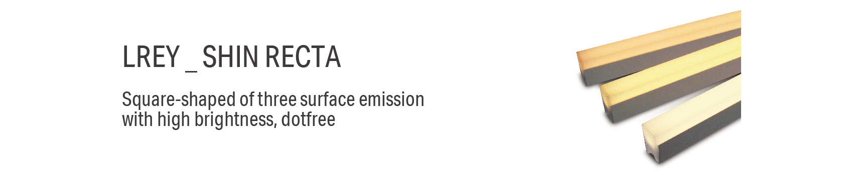 LREY _ SHIN RECTA Square-shaped of three surface emission with high brightness, dotfree