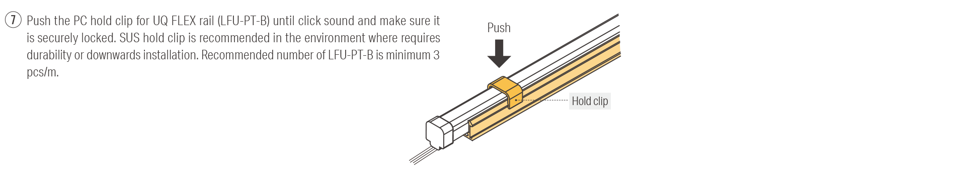 Installation with Mounting rail