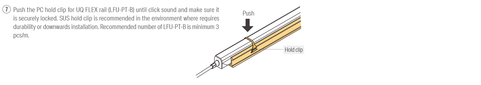 Installation with Mounting rail