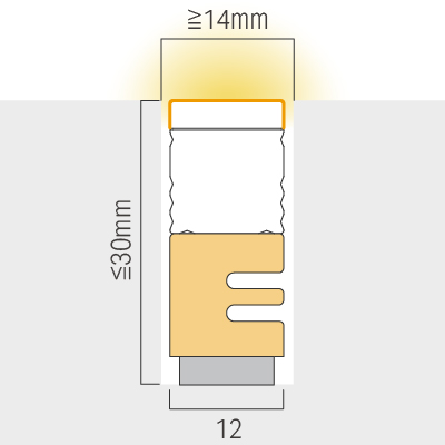Recessed installation / Clip + Magnet