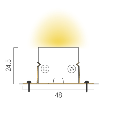 For horizontal installation