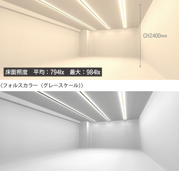 レクタ Y 光り方シミュレーション