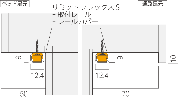 リミット フレックス S詳細設置寸法