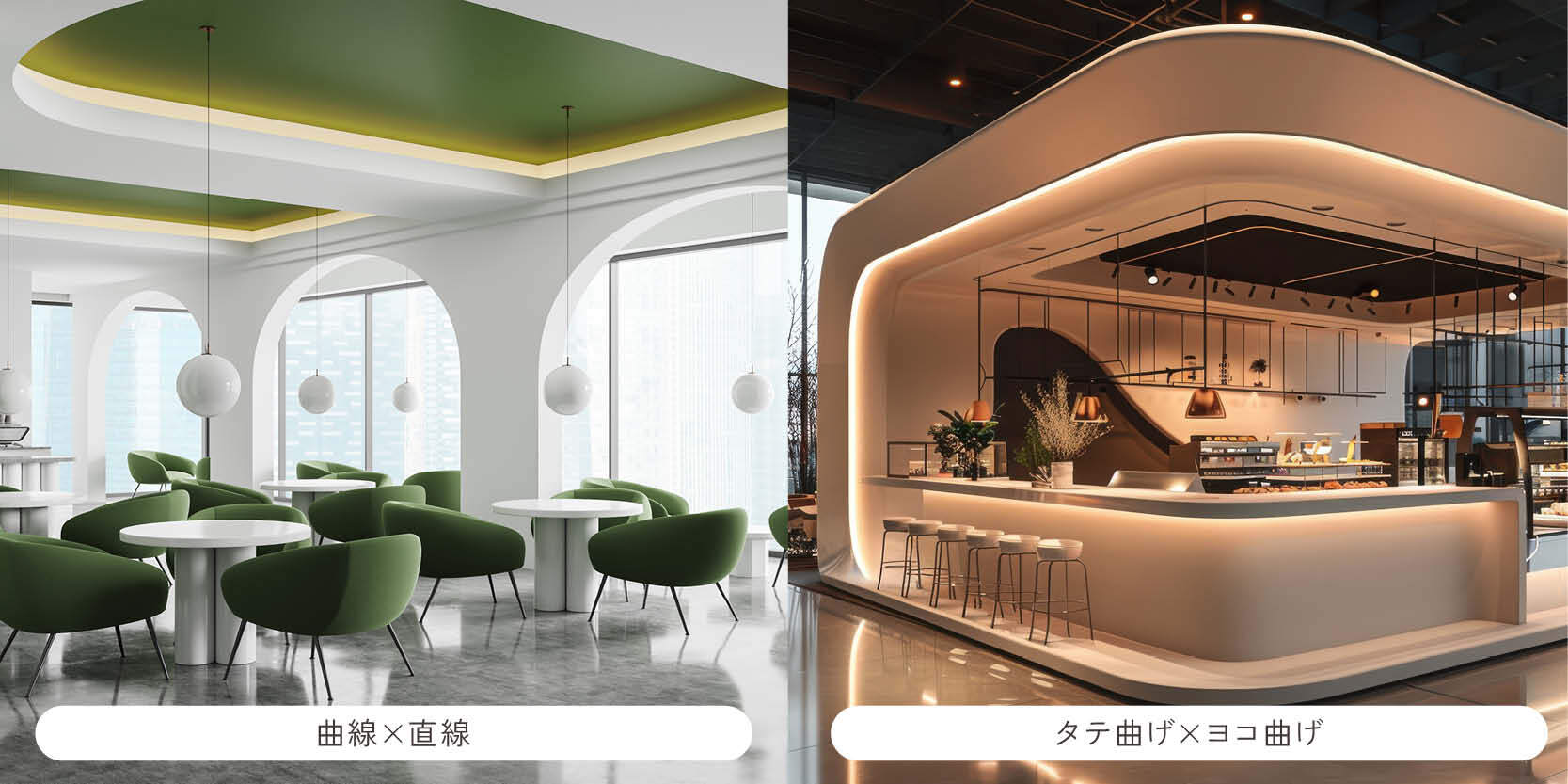 曲線×直線 / タテ曲げ×ヨコ曲げ