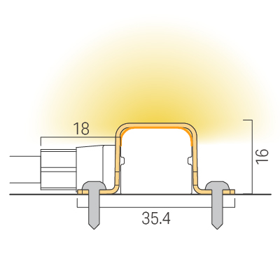 曲線状/ビス留め/クリップ