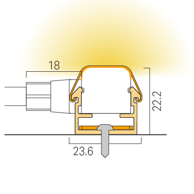 直線状/ビス留め/レール