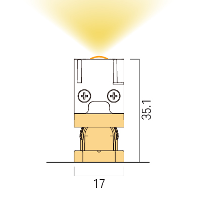 Bottom fixing / Clip + Adjustable base
