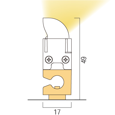 Bottom fixing / Lift clip + Magnet