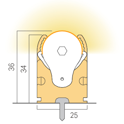 Straight installation / Clip