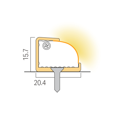 For downward installation / Clip